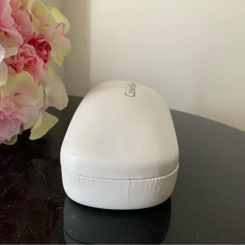 Calvin Klein White Sunglasses Case Only Black Interior Like New